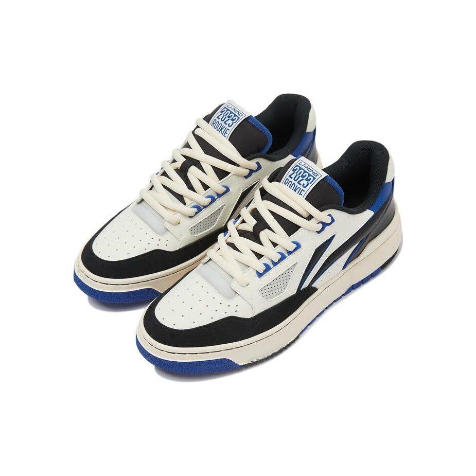 Li Ning Rookie 2 Износостойкие Дышащие Низкие Винтажные Баскетбольные Кроссовки Мужские Черно-Белые ABCT011-1