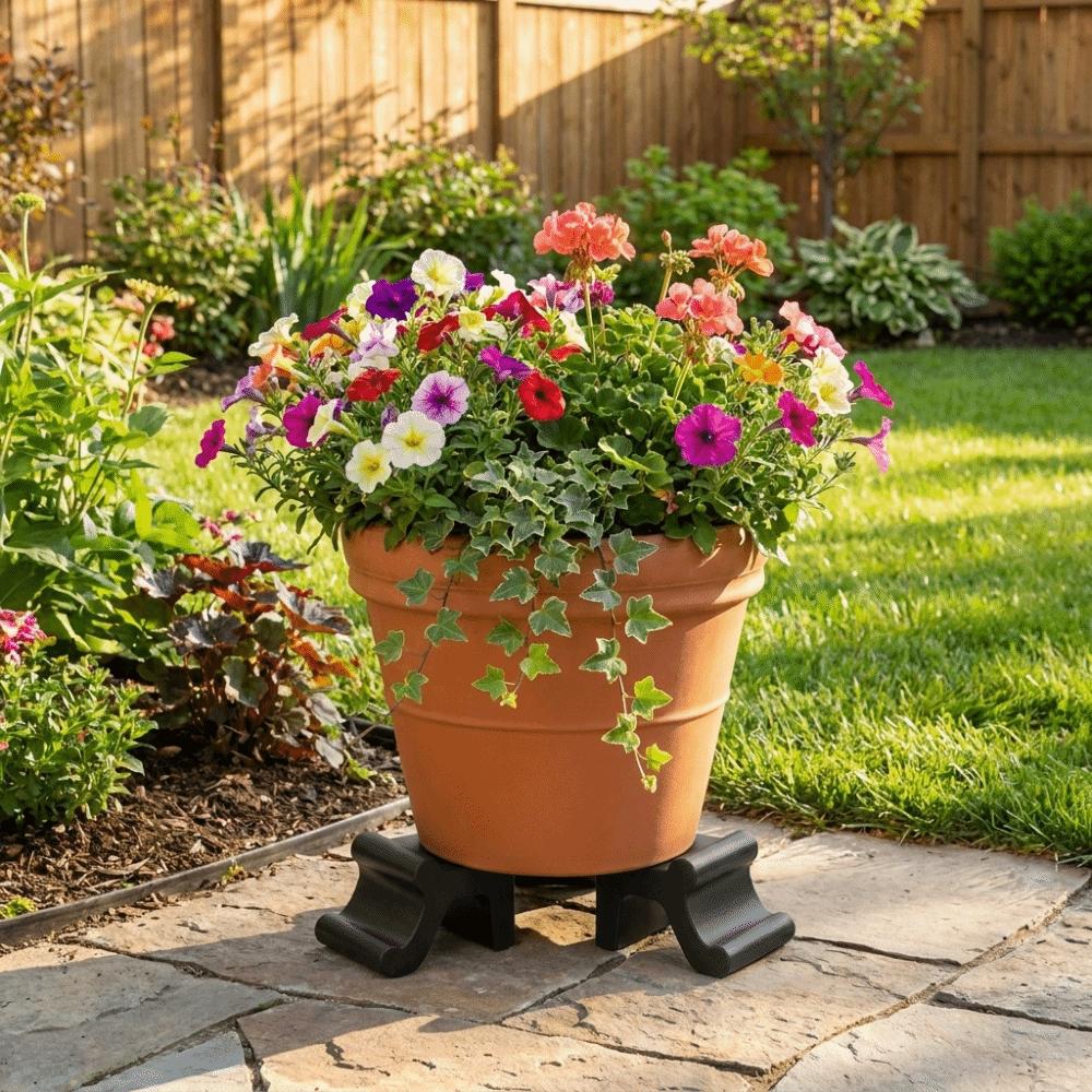 3PCS Decorative Flower Pot Stands 3D Printed Plant Pot Riser Prevent Rot Plant Pot Supports Garden