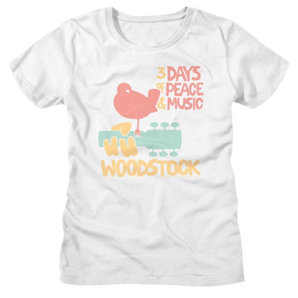 Woodstock 3 Days Of Peace White Women's T-Shirt