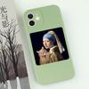 Чехол для телефона с изображением известной картины кота для iPhone 16 15 14 13 12 11 Pro Max Mini X XS SE 7 8 Plus 16E Ударопрочный Нескользящий Чехол Fundas