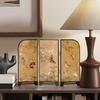 Decorative Folding Screen, 3-part, Mini Feng Shui Ornament for Living Room Shelf