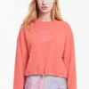 Puma Evide Logo Crop Sweatshirt Women Tops Salmon 599174-27