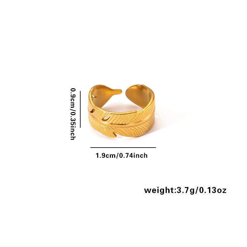 European & American Trendy Titanium Steel Geometric Open Ring - Hip-Hop Style Snake Design