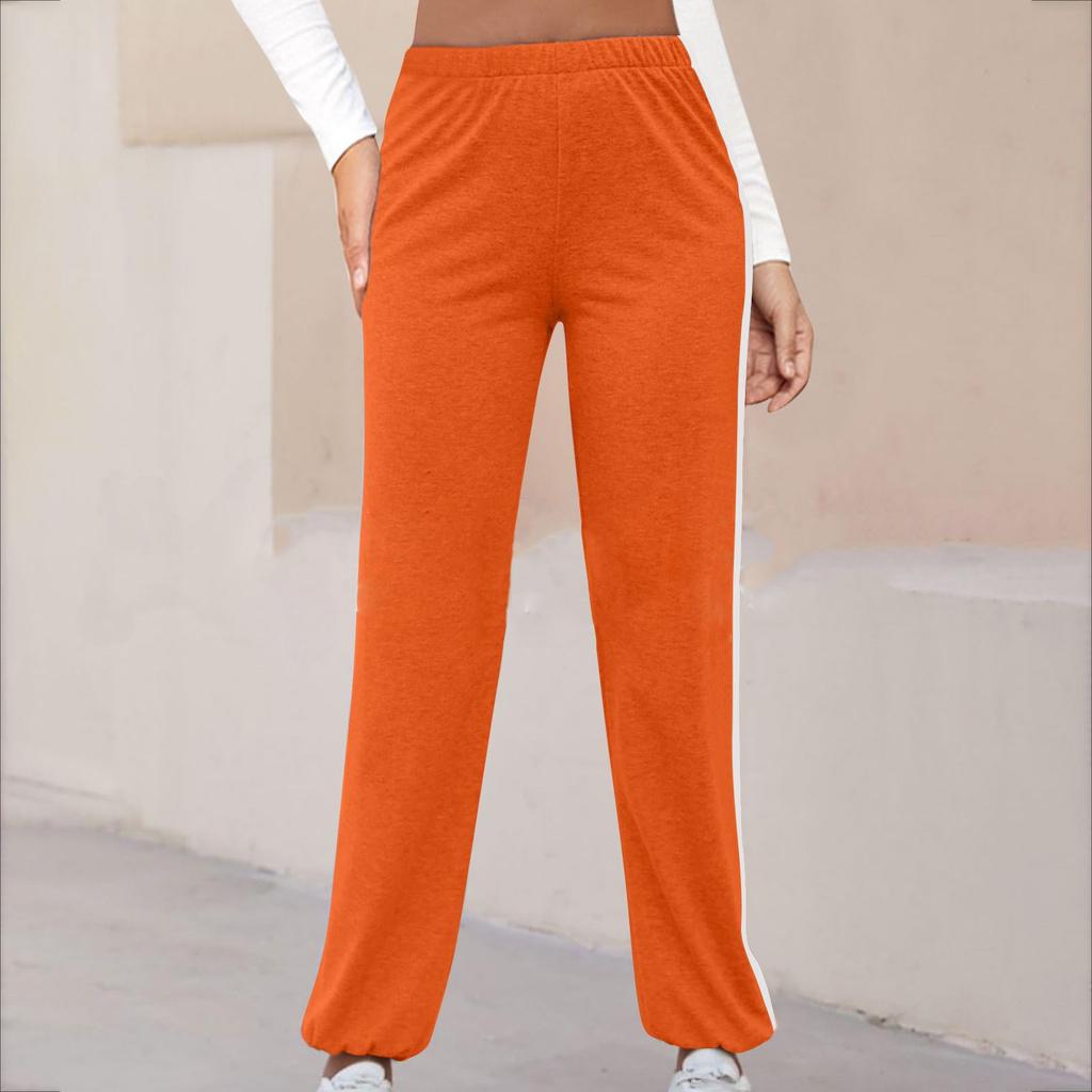 Женские летние новые однотонные повседневные спортивные штаны с высокой талией и свободным поясом, брюки с капюшоном и поясом