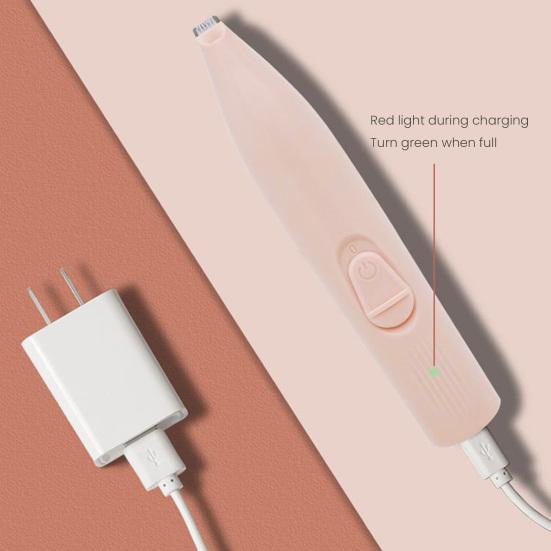 Dog Paw Trimmer with LED Light Low Noise Cat Paw Hair Trimmer Electric Pet Grooming Clippers for Dogs Cats Paw Hair Trimming Safety