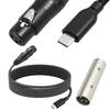 Xiatiaosann USB C на XLR Female Микрофонный Кабель, 15 футов 3-контактный XLR Female Адаптер на Type-C Адаптер Преобразовательный Кабель, для Аудио, Караоке Систем,