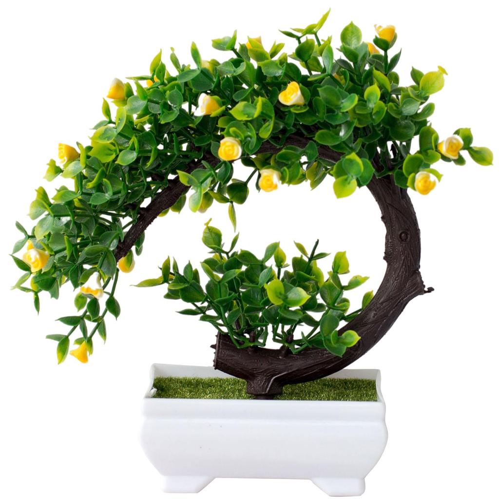 Artificial Plants Bonsai Simulated Tree Potted Plants Fake Flowers Table Potted Ornaments