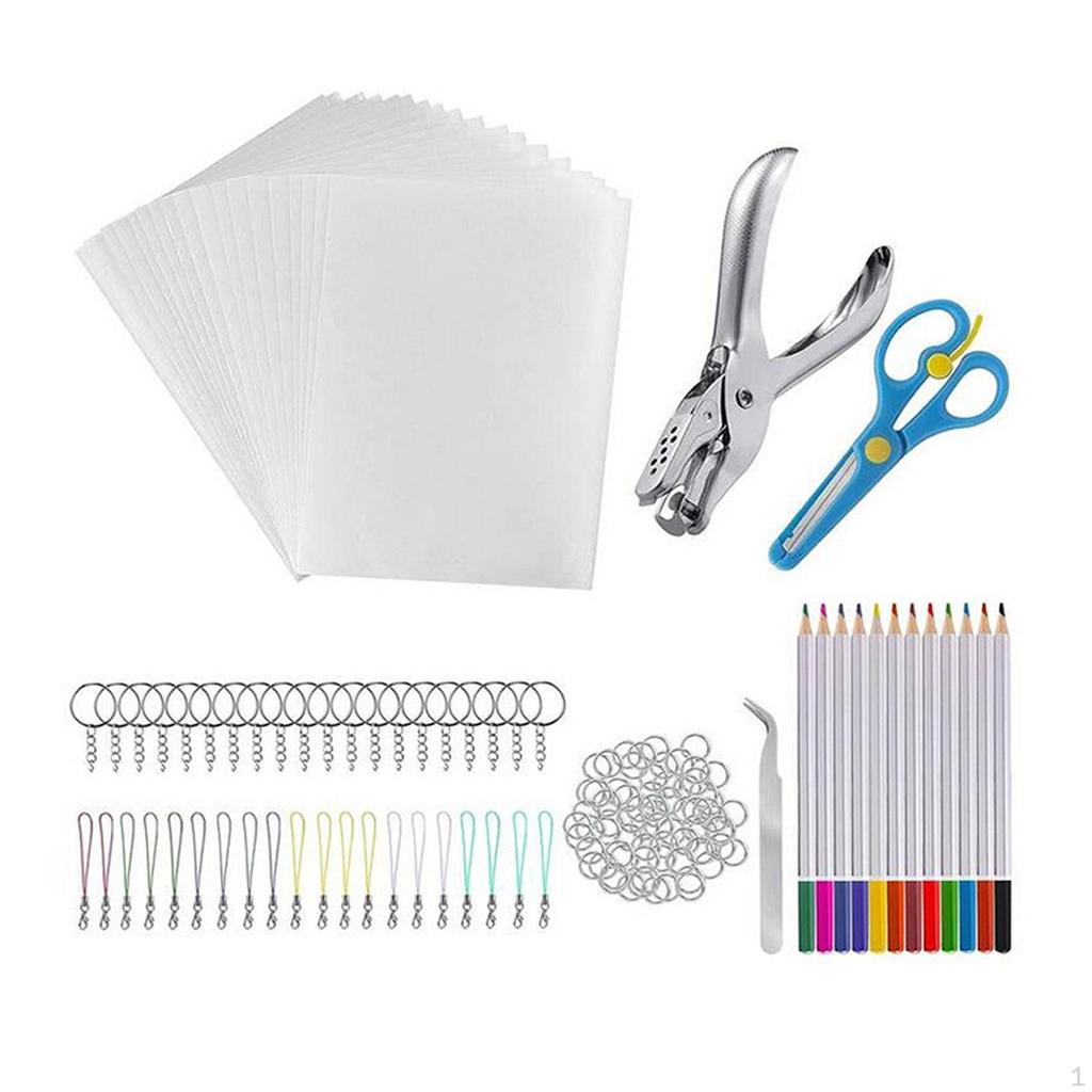 Shrink Film Papers Heat Shrinkable Sheet Materials for Scrapbook Charms Gift