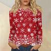Long Sleeve Shirts For Women Cute Christmas Day Print Graphic Tees Blouses Casual Plus Size Basic Tops Pullover