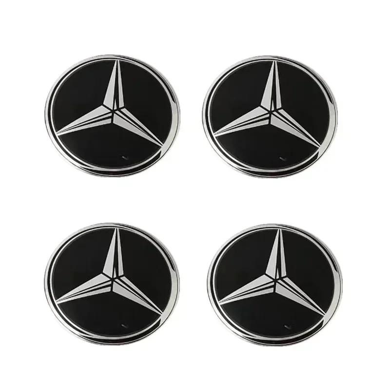 CQN1 4PCS 56mm 65mm Car Wheel Center Hub Emblem Sticker for MERCEDES BENZ W203 W204 W205 W209 W210 W211 W212 W176 W166 W163 W221