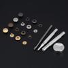 40 Sets Press Stud Snap Button Popper Fastener with Setting Tool for Clothes (655#10MM)