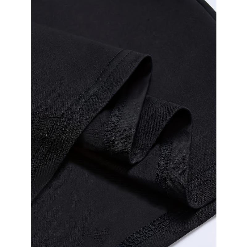 Европейские размеры Мужские Туз пик (Лопата А) Футболка с принтом логотипа - Черная повседневная футболка с коротким рукавом и круглым вырезом с культовым дизайном карточной масти