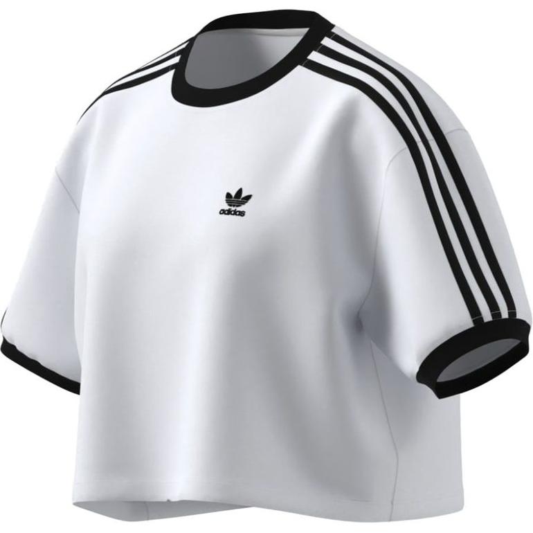adidas Оригинальная модная женская футболка с коротким рукавом, свободного кроя, из мягкого и комфортного материала, белая JC8150