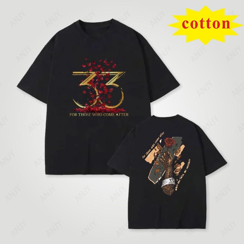Dark Rose Commemorative Printed Tshirt American Street Style Summer Loose Casual Top