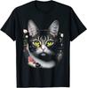Super Cute Cat In of Flowers Design Great Unisex T-shirt