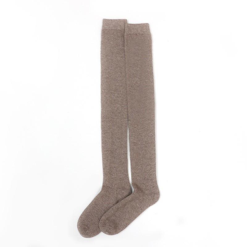 Womens Cashmere Over-Knee High Socks Warm Slim Casual Soccer