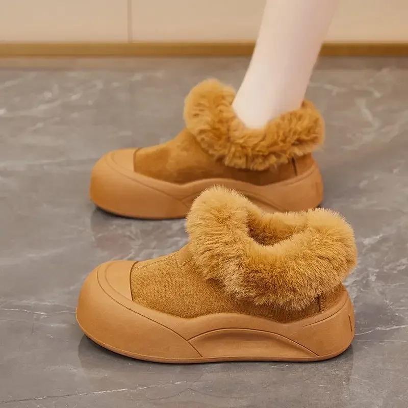 Женская обувь на платформе с подкладкой и круглым носком Gyaru On Promotion Зимние женские зимние ботинки 2024 года Новинка Обувь Новая в моде