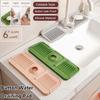 Slope Faucet Splash  Pad Quick Dry Water Drip Catcher Stable Silicone Sink Drying Mat  Kitchen