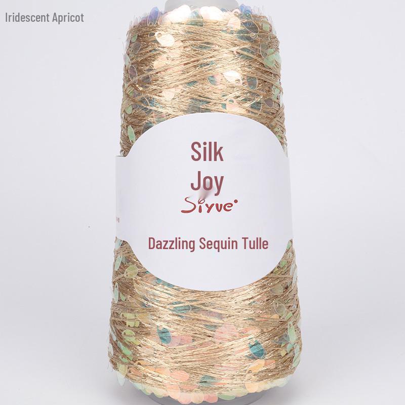 Siyue Silk Color Point Yarn: Dazzling Sequin Wool with Water Drop Sequins for DIY Hand Knitting
