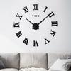 Большие настенные часы DIY 3D, бесшумные, акриловые, самоклеящиеся, декоративные настенные часы, наклейка, современный дизайн, римские цифры