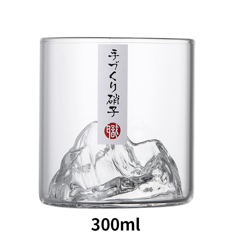 Стеклянные чашки для виски в японском стиле 3D Mountain Wine Glass Beer Juice Void Mug Bottle Drinkware Fuji Artwork Glacier Vintage Gift