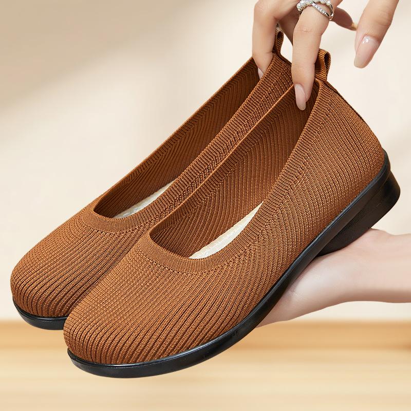 Обувь женская обувь универсальная летняя новая однопедальная на плоской подошве старые пекинские тканевые туфли мягкая подошва не устают ноги повседневная обувь
