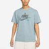 Nike T Shirts Men's Gray Blue Crew Neck Moderate Straight Fit DN5135-041