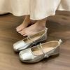 Ретро Мэри Джейн одинарная обувь женская новая летняя универсальная на плоской подошве с юбкой мягкая подошва туфли-бини