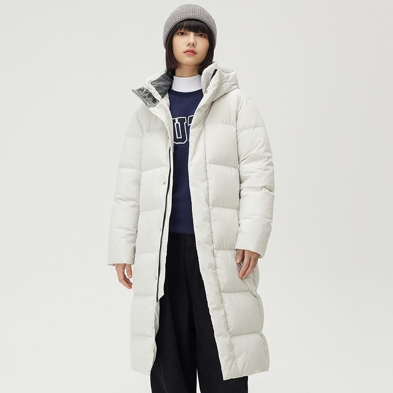 2026 Winter Long Down Coat Couples Warm Windproof Hooded Puffer Jacket Over-the-Knee