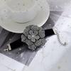 Преувеличенная Романтичная Крупный Цветок Стразы Цепочка на Ключицы Браслет для Женщин Элегантный Регулируемый Чокер Аксессуары Y2K