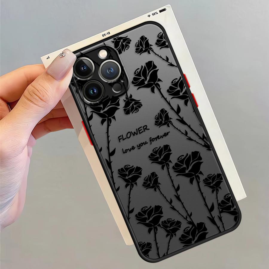 Любовь Ты Цветы Роза Чехол Задняя Крышка Телефона для iPhone 17 Pro Max 14 16 Plus XS XR 15 11 7 8 SE 12 13 Mini Air