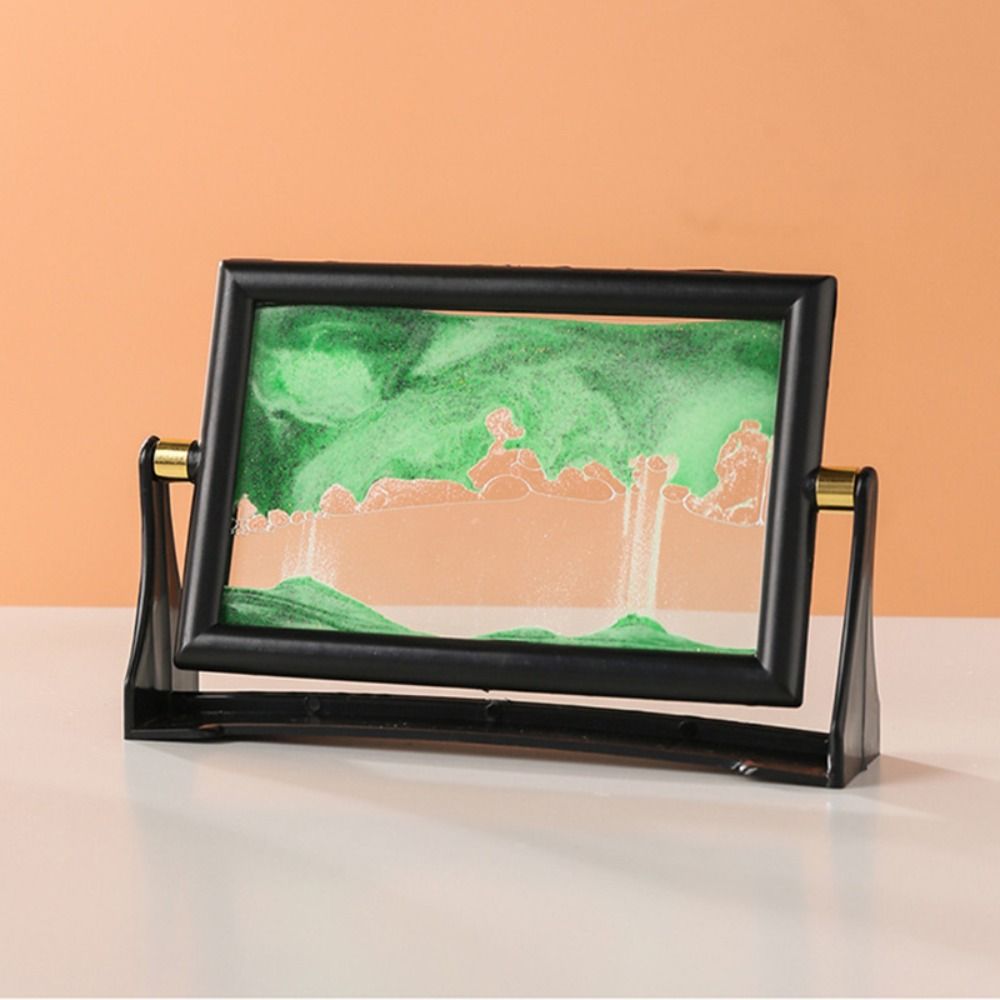Домашний декор Стекло Зыбучий песок Картина Вращающийся 3D Песчаный пейзаж в движении Движущийся песок Художественная картина