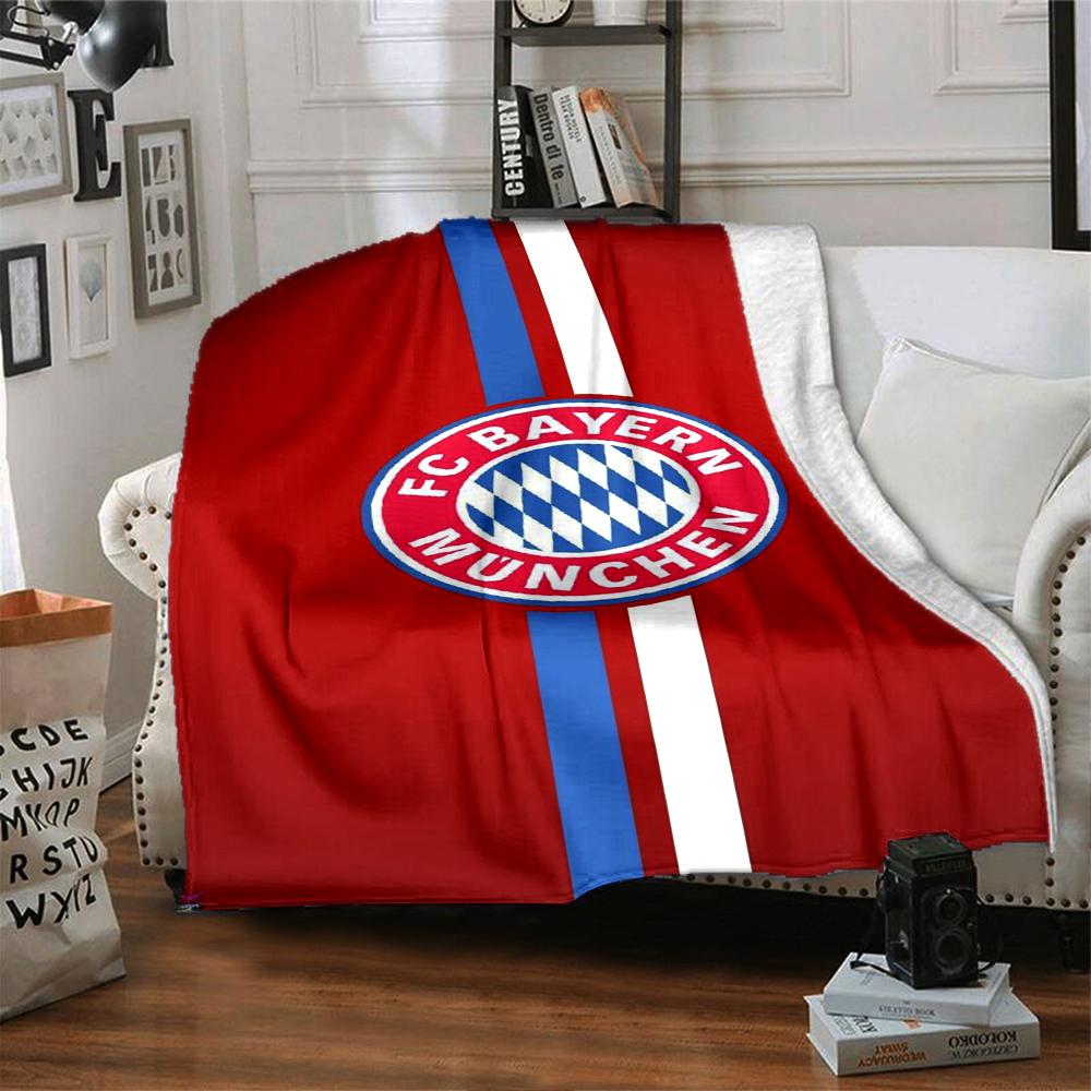 Bayern Munich Theme Printed Blanket - Perfect for Couch, Bed, Travel & Outdoor Use | Machine Washable, Cozy & Durable.