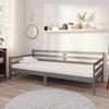 VidaXL Daybed with Mattress 90x200 Cm Grey Solid Pine Wood 3083591