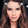 Multi-layered Rhinestone Forehead Bracelet Women's Masquerade Sparkling Crystal Pendant Headband Jewelry