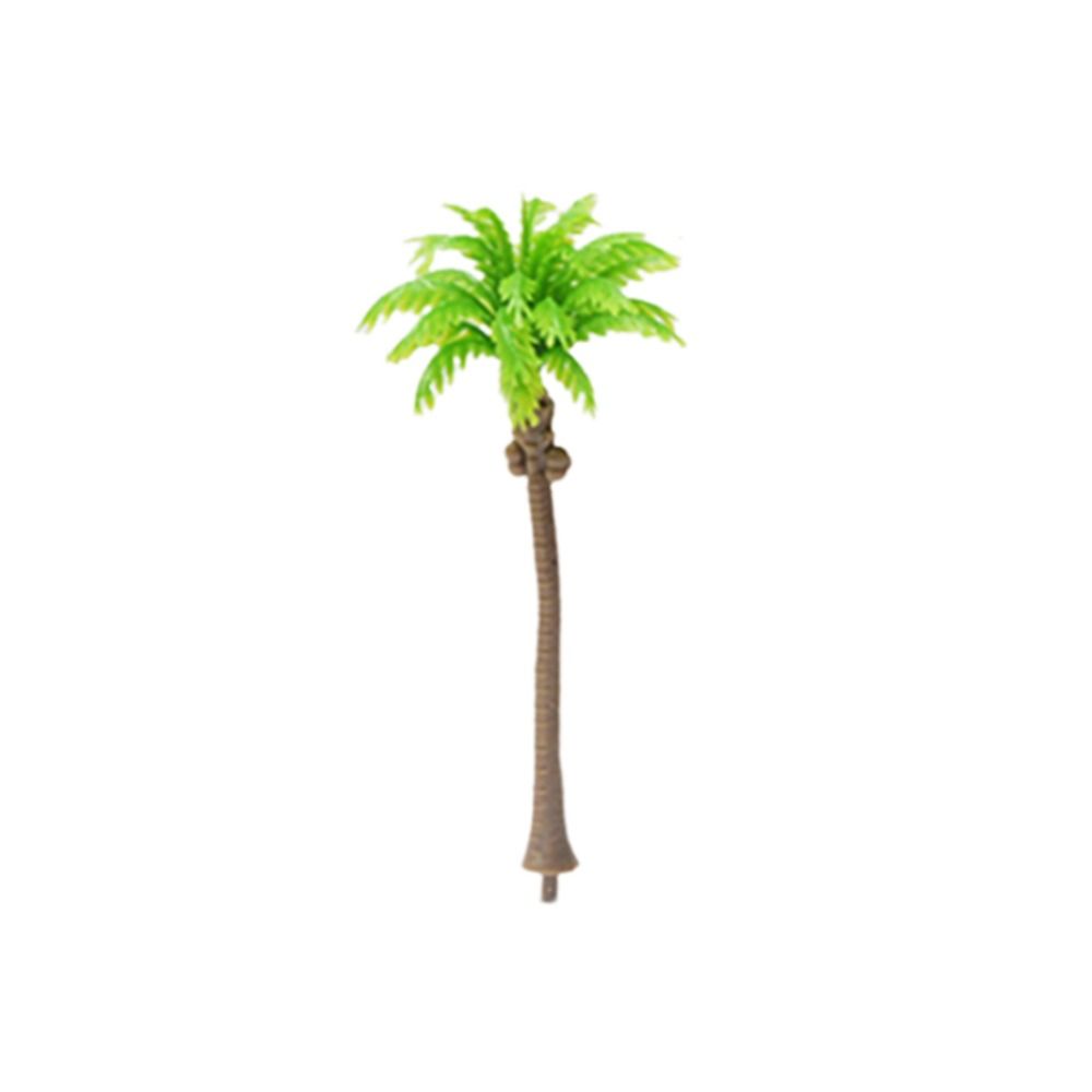 5Pcs Stereoscopic Coconut Palm Tree Miniature Plastic Coconut Micr Landscape  Desktop Decoration