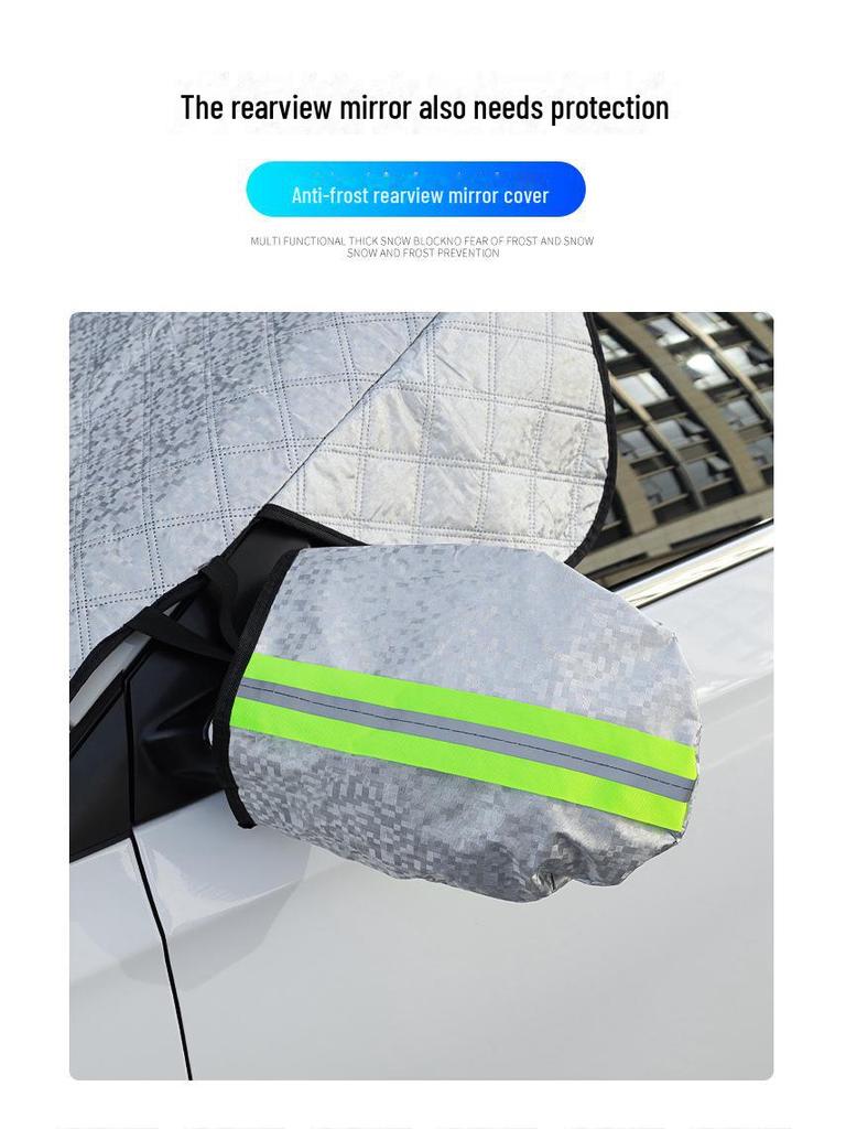 Зимний чехол для защиты от снега на автомобиль - утолщенный хлопок, антифриз, защита от замерзания, теплое лобовое стекло