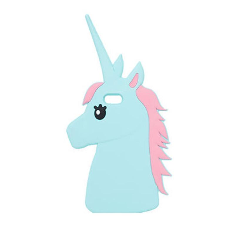 Iphone Silicone Case With Embossed Rainbow Horse For Creative And Cute Phone Protection