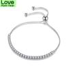 New 925 Sterling Silver Women Bracelets Fashion Elegant Single Row High Quality Zircon Round Beads Bracelet Jewelry Gift