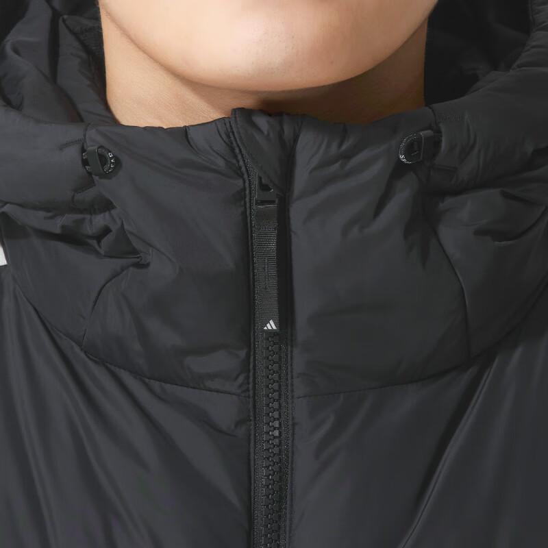 adidas Теплая Ветрозащитная Полосатая Куртка на Утином Пуху на Молнии Мужские Куртки KC2493