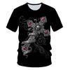 Skull Beauty Rock Cool 3D T Shirts Mens Motorcycle Punk 3D Printed T Shirt Men Clothes Tshirt Summer Top Homme Hipster Pop Shirt