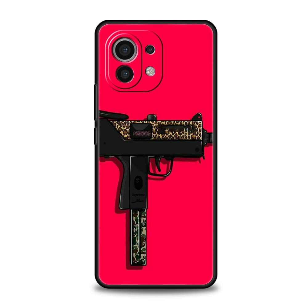 Чехол для телефона для Xiaomi Mi 15 14 14T 13T 12T Pro 12 13 11 Lite 5G 11T X6 X5 Pro Мягкий ТПУ Чехол Крутой Мультяшный Пистолет