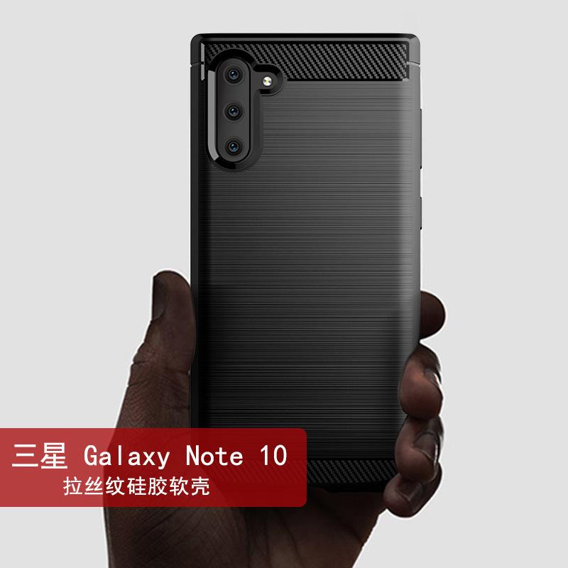 Подходит для чехла для мобильного телефона Samsung Note11, Samsung Note11 + защитный чехол, мягкий чехол с рисунком из матового углеродного волокна, защищающий от падений
