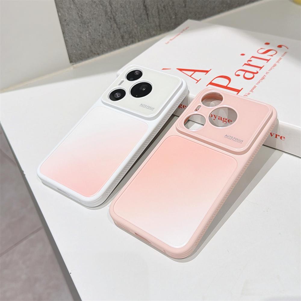 Fashion Gradient Candy Color Glass Phone Case For Huawei Pura 90 80 70 Ultra Mate 60 70 80 Pro Max Plus 5G Shockproof Hard Cover