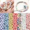 100 шт., цветные бусины миндального цвета, круглые бусины-разделители, ожерелье, браслет, аксессуары ручной работы для изготовления ювелирных изделий