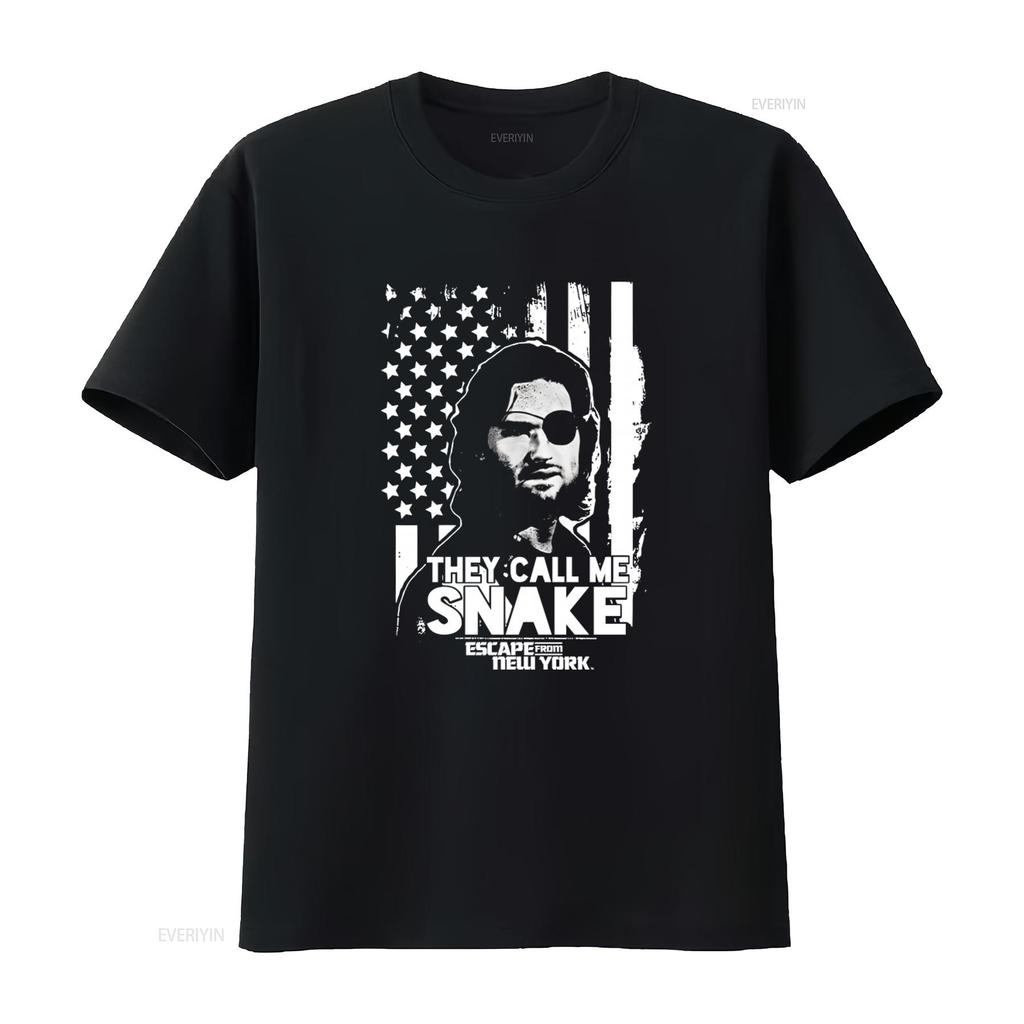 Escape From New York Snake Plissken Quote T Shirt Retro American Flag Design Perfect for Fans of Cult Classic Movies vintage