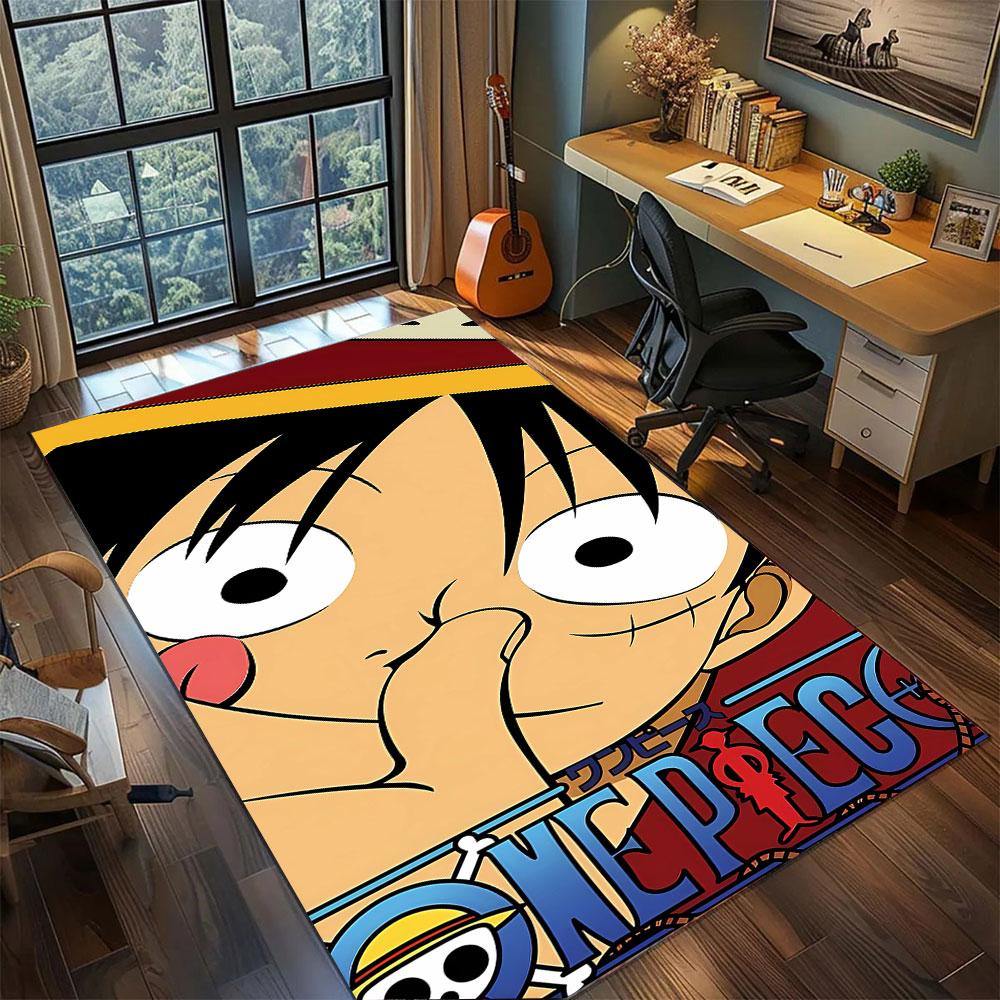 One Piece Blackbeard Dark Carpet for Living Room Bedroom Home Decor Cool Movie Mat Play Floor Mat