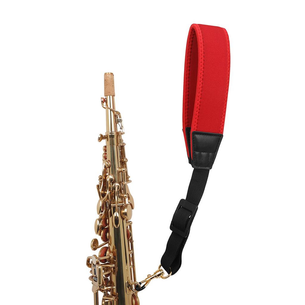 Adjustable Saxophone Neck Strap Nylon Sax Strap Metal Hook for Tenor/ Soprano/ Alto Saxophones