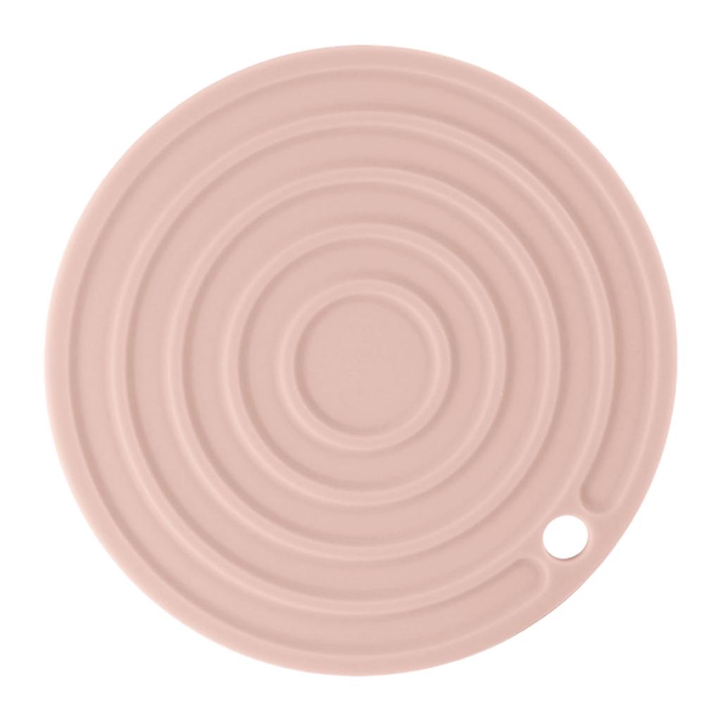 Круглый силиконовый теплоизоляционный коврик для обеденного стола, бытовая нескользящая изолированная подставка под тарелку, кухонные принадлежности