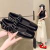 Square Toe Flat Mary Jane Women Vintage Metal Buckle Causal Brand Designer Fashion Ballet Shoes Riveted Shoes Female